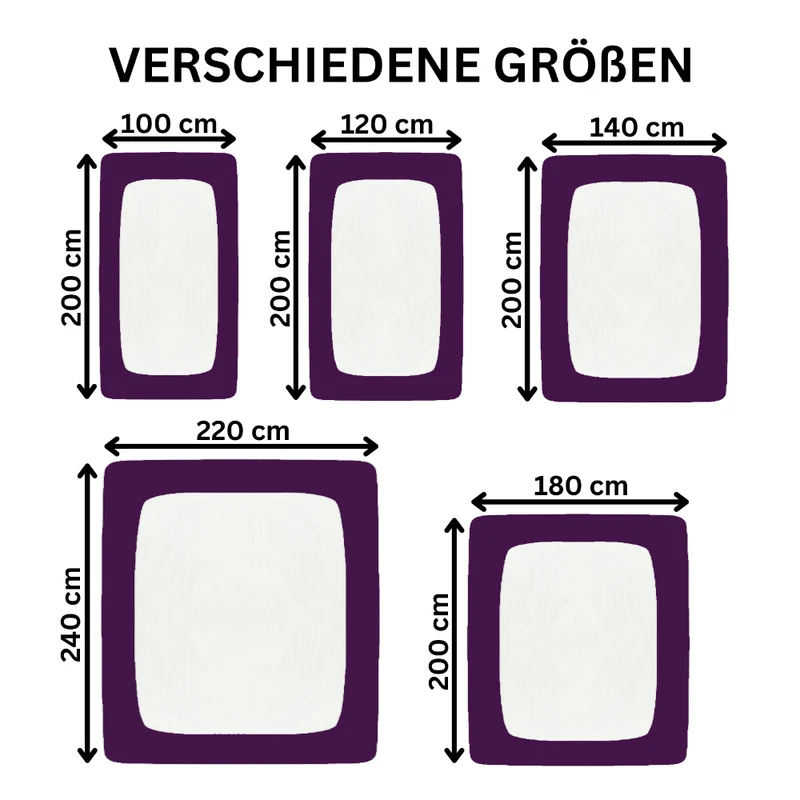 Spannbetttuch 180x200 - 200x220 cm auch für Wasserbett 160g/m² Line green Moon
