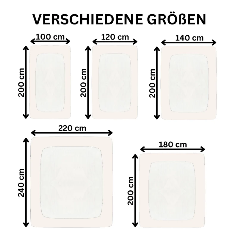 Spannbetttuch 180x200 - 200x220 cm auch für Wasserbett 160g/m² Line green Moon