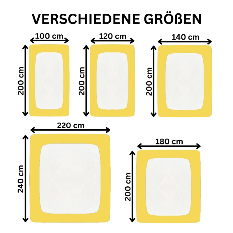 Spannbetttuch 140x200-160x220 cm Spannbettlaken 160g/m² Jersey Moon Line green