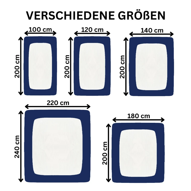 Spannbetttuch 120x200-130x220 cm Spannbettlaken 160g/m² Jersey Moon Line green