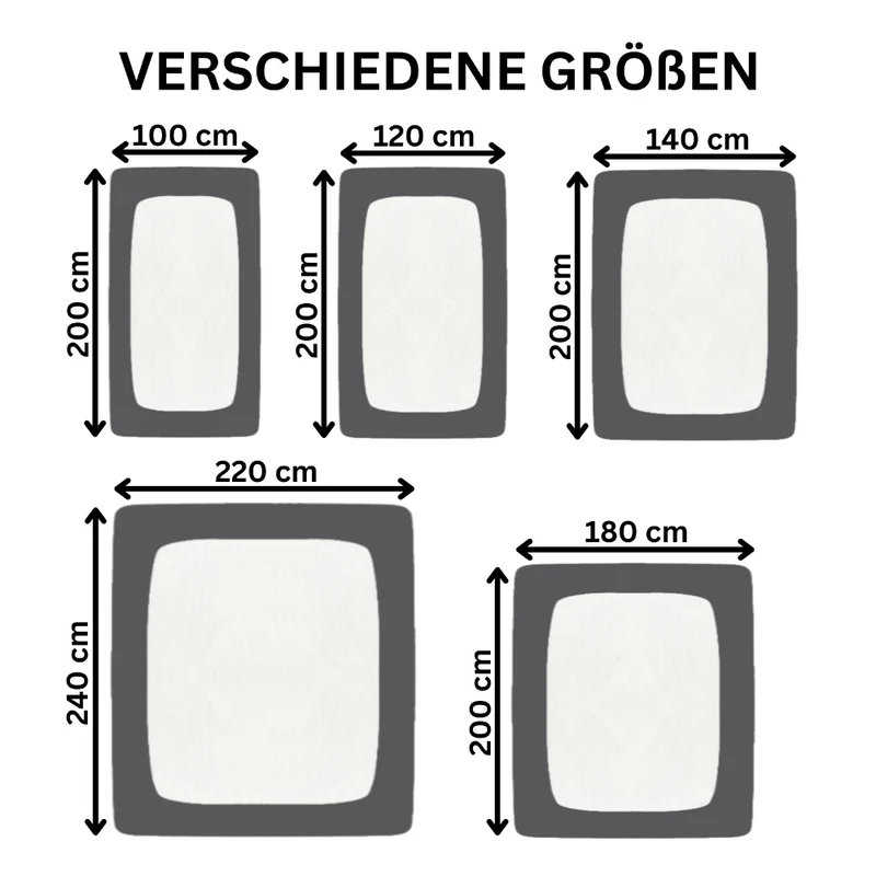 Spannbetttuch 90x200-100x220 cm auch für Wasserbett 160g/m² Line green Moon