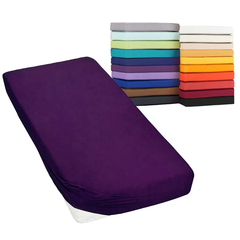 Spannbetttuch 90x200-100x220 cm auch für Wasserbett 160g/m² Line green Moon