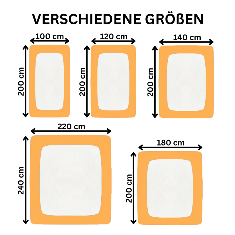 Spannbetttuch 90x200-100x220 cm auch für Wasserbett 160g/m² Line green Moon