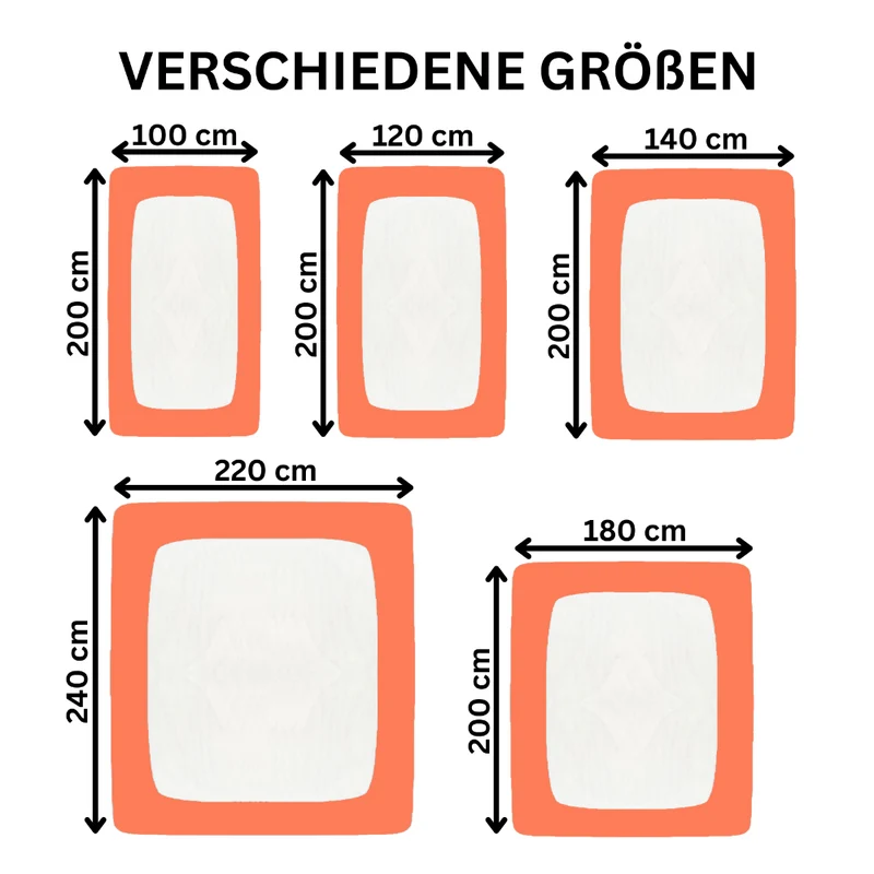 Spannbetttuch 90x200-100x220 cm auch für Wasserbett 160g/m² Line green Moon