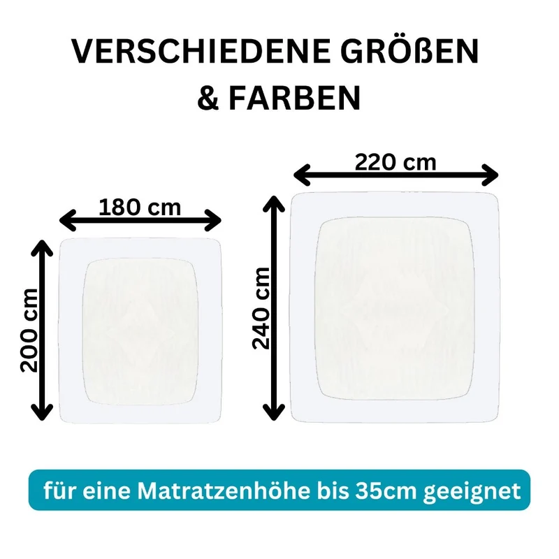 MOON Line silver XXL Spannbettlaken 200x220 - 220x240 190g/m² Spannbetttuch
