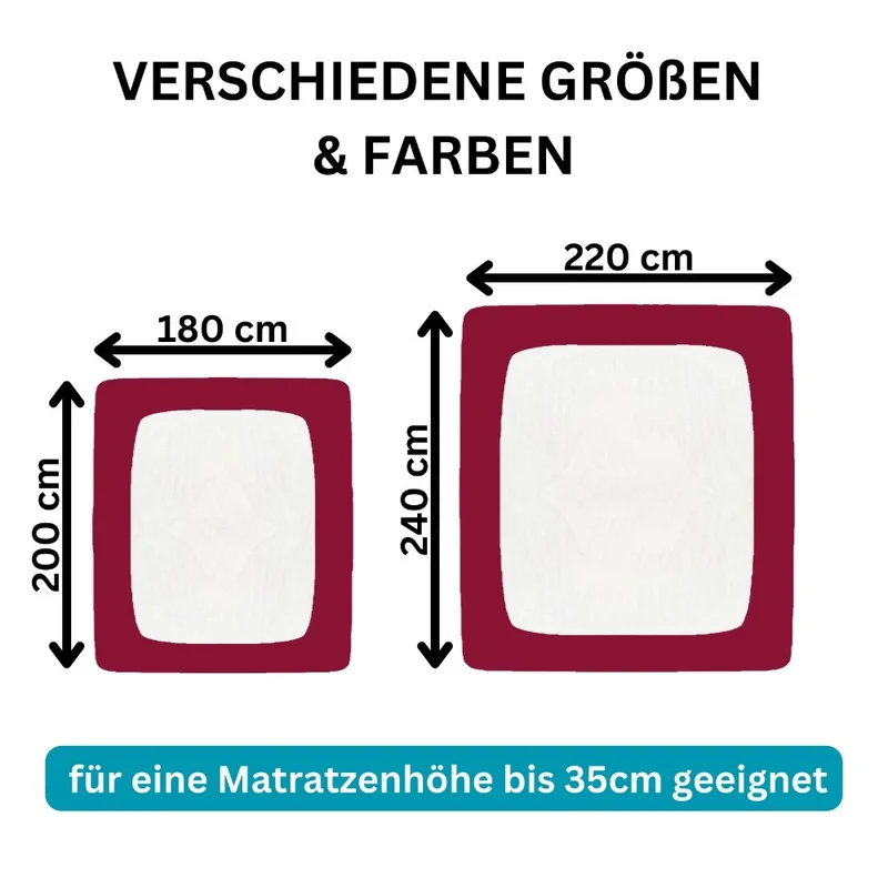 MOON Line silver XXL Spannbettlaken 200x220 - 220x240 190g/m² Spannbetttuch