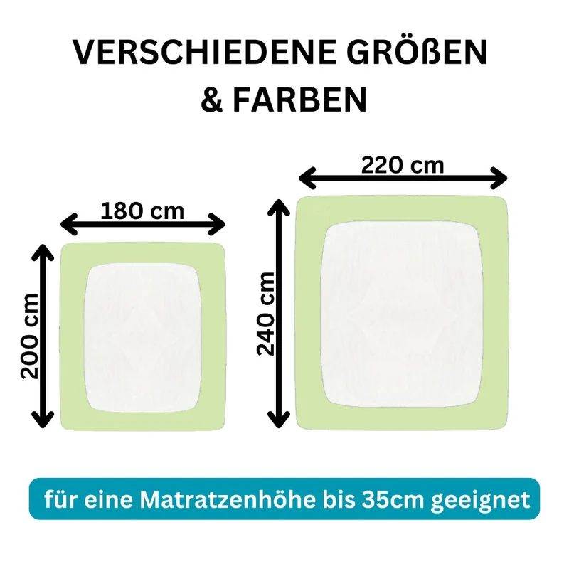 MOON Line silver XXL Spannbettlaken 200x220 - 220x240 190g/m² Spannbetttuch