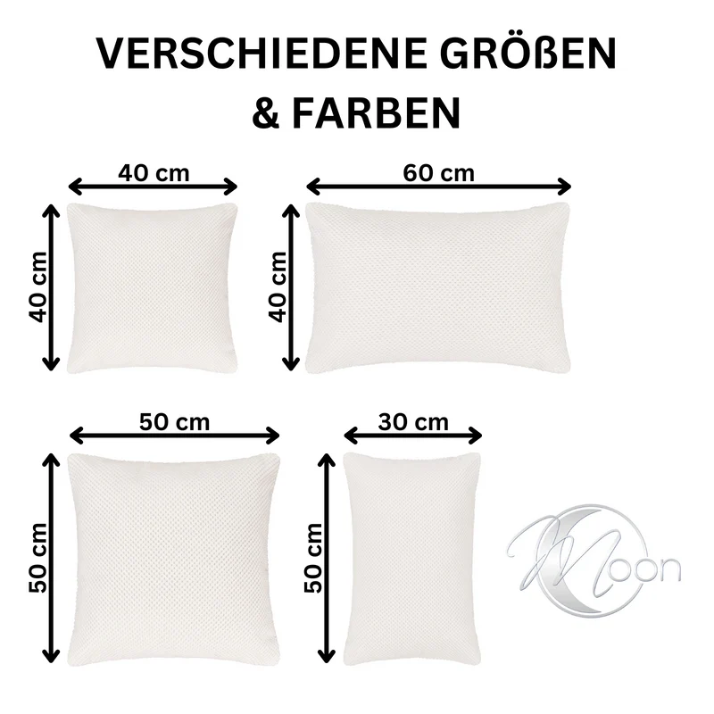 Moon - 2er Pack Kissenbezug mit Noppen Struktur - Serie Piano