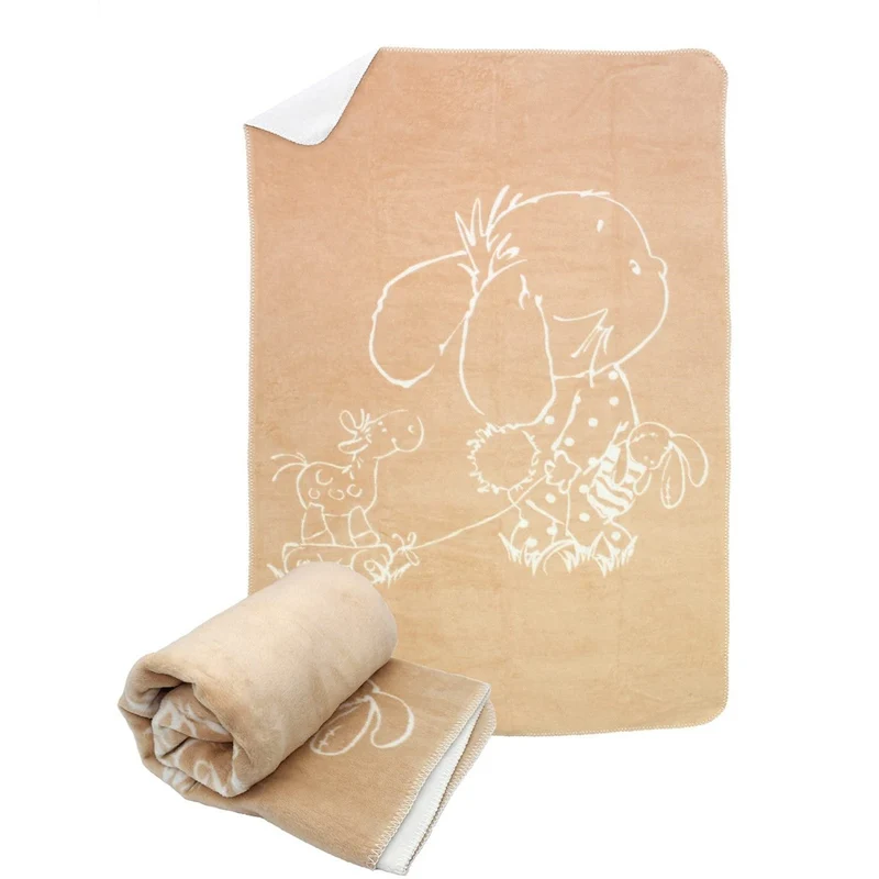 Moon Baby Kinder Kuscheldecke 100x150 Baumwolle Hase doppelseitig und flauschig