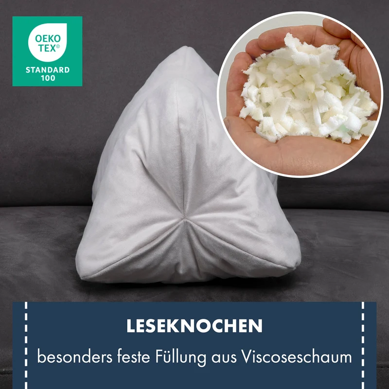 Moon Leseknochen mit 330g Viscoschaumflocken ca. 24x42 cm extra fest