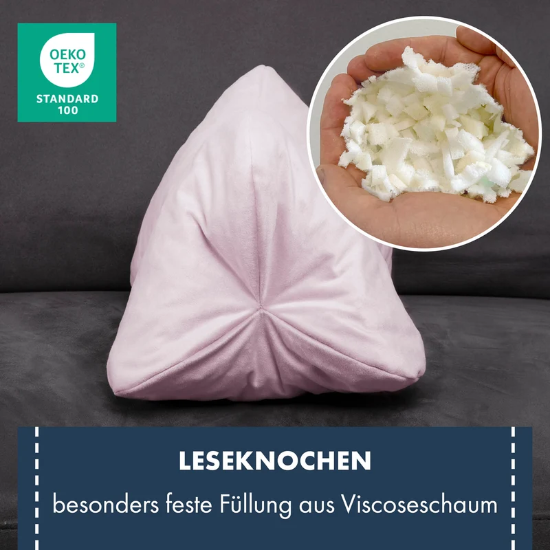 Moon Leseknochen mit 330g Viscoschaumflocken ca. 24x42 cm extra fest