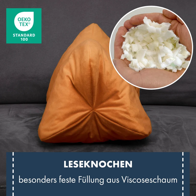 Moon Leseknochen mit 330g Viscoschaumflocken ca. 24x42 cm extra fest