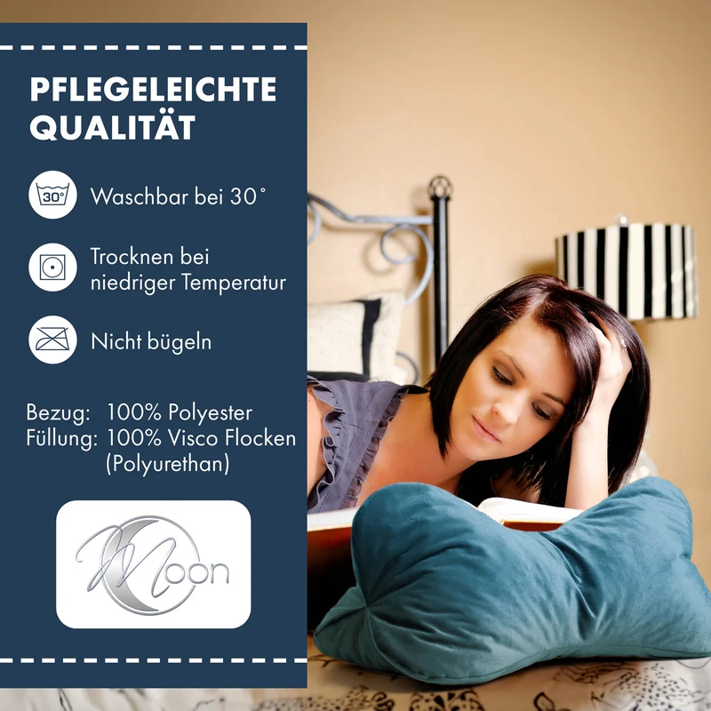 Moon Leseknochen mit 330g Viscoschaumflocken ca. 24x42 cm extra fest
