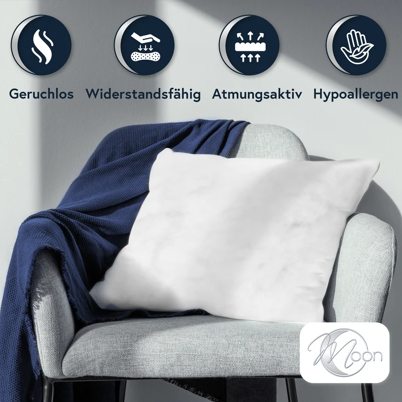 6er Pack Füllkissen Innenkissen fest gefüllt Hohlfaser Polyester Nonwoven Moon