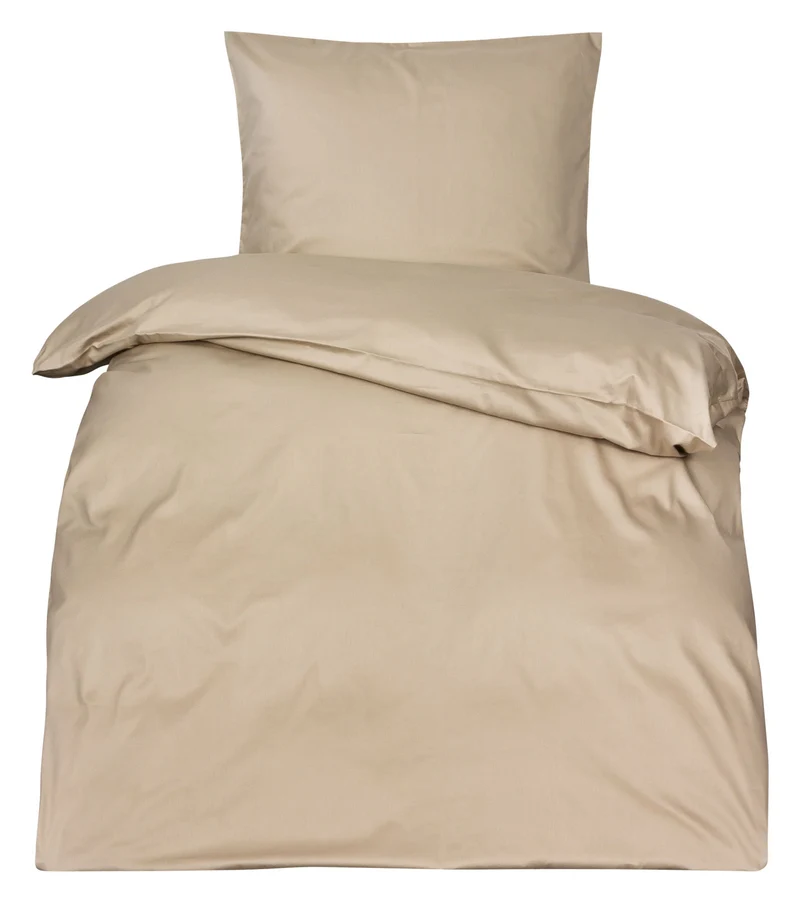 Bettwäsche Mako Satin und Kissenbezüge 100% Baumwolle glatt 130g/m² Moon Premium