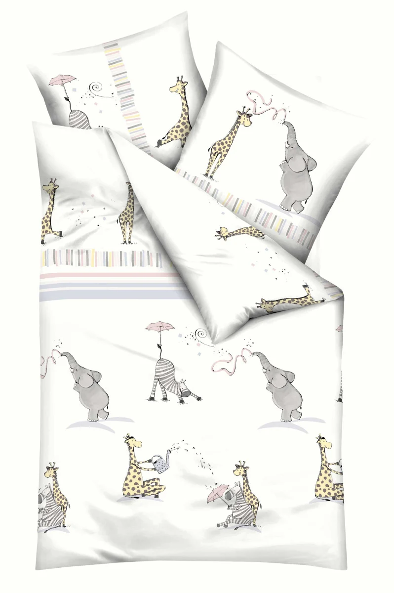Kaeppel Babybettwäsche Bettwäsche 100% Baumwolle Friends hellblau 100x135/40x60