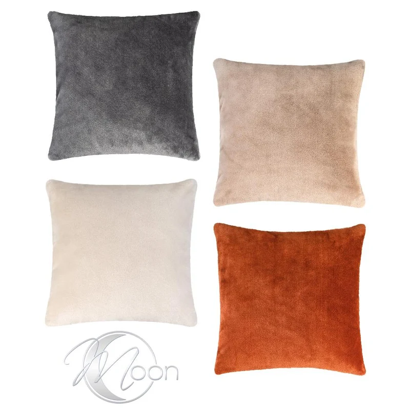 2er Pack Kissenbezug 50x50 cm Cashmere Feeling Kissenhülle 500g/m² Moon Flanell