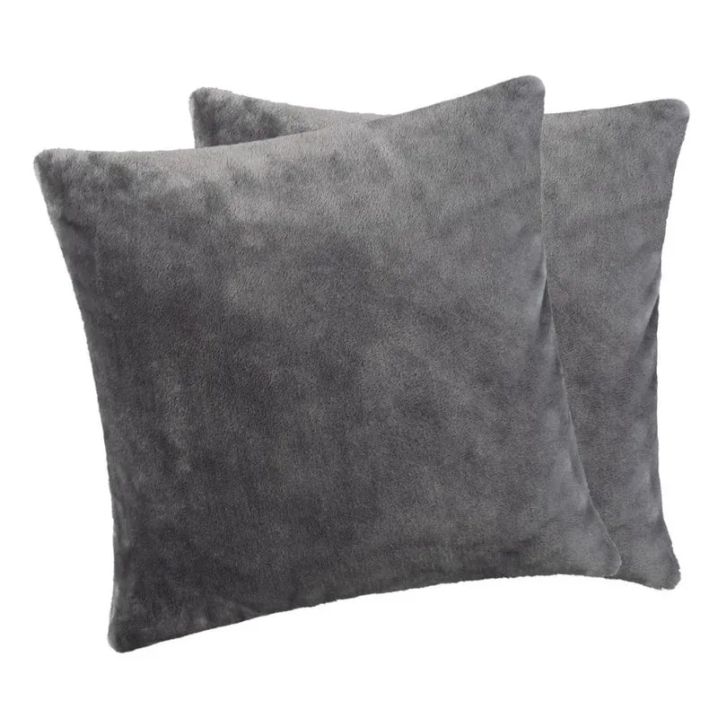 2er Pack Kissenbezug 50x50 cm Cashmere Feeling Kissenhülle 500g/m² Moon Flanell