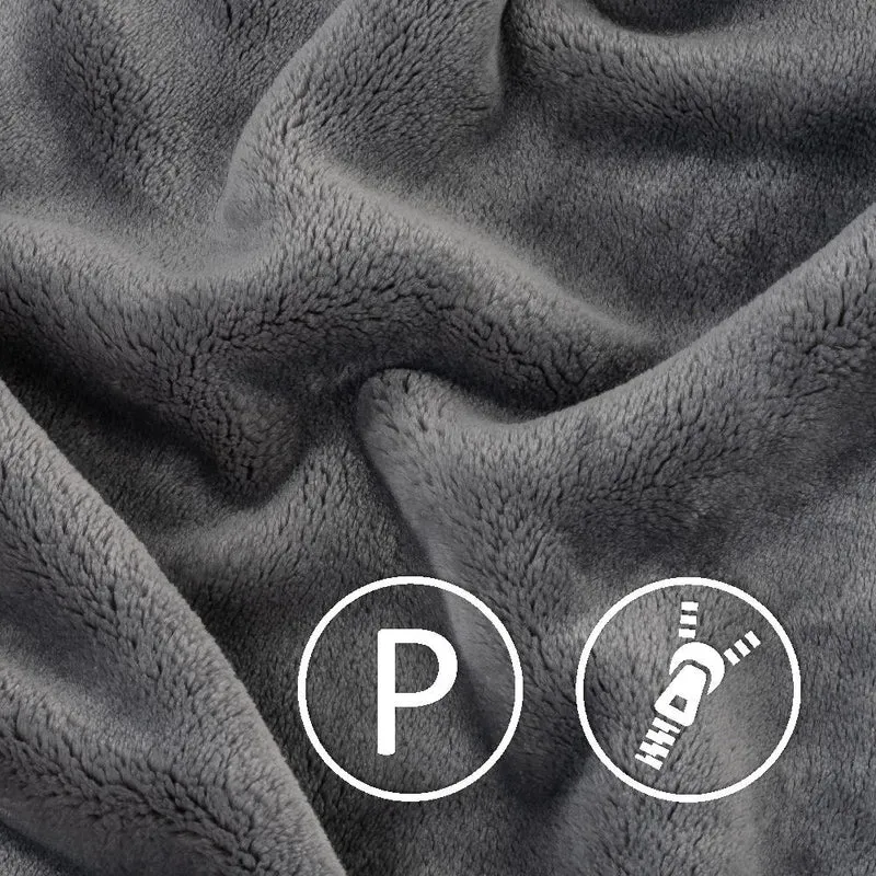 2er Pack Kissenbezug 50x50 cm Cashmere Feeling Kissenhülle 500g/m² Moon Flanell