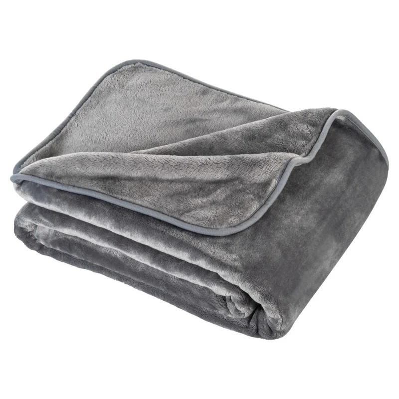 Kuscheldecke 150x200 cm Wohndecke 100% Polyester 500g/m² Flanell Moon Arktis