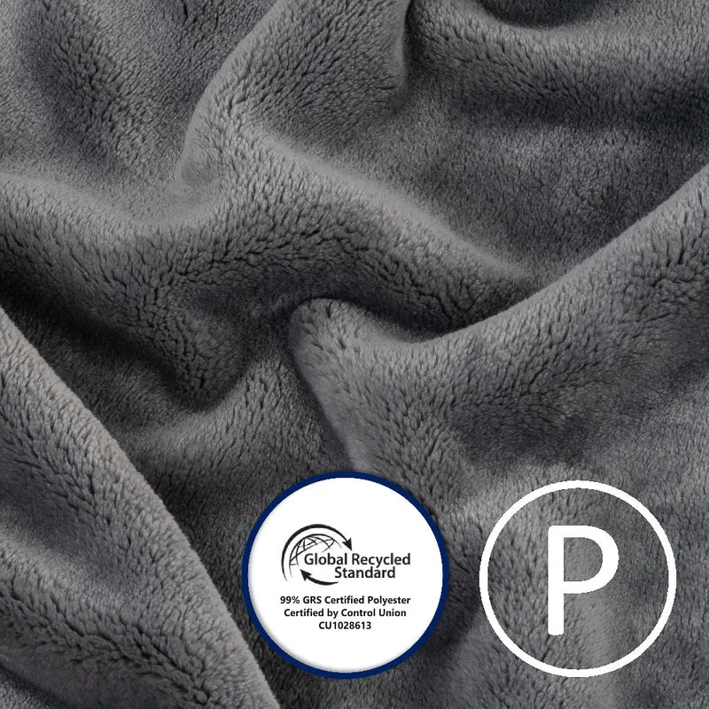 Kuscheldecke 150x200 cm Wohndecke 100% Polyester 500g/m² Flanell Moon Arktis