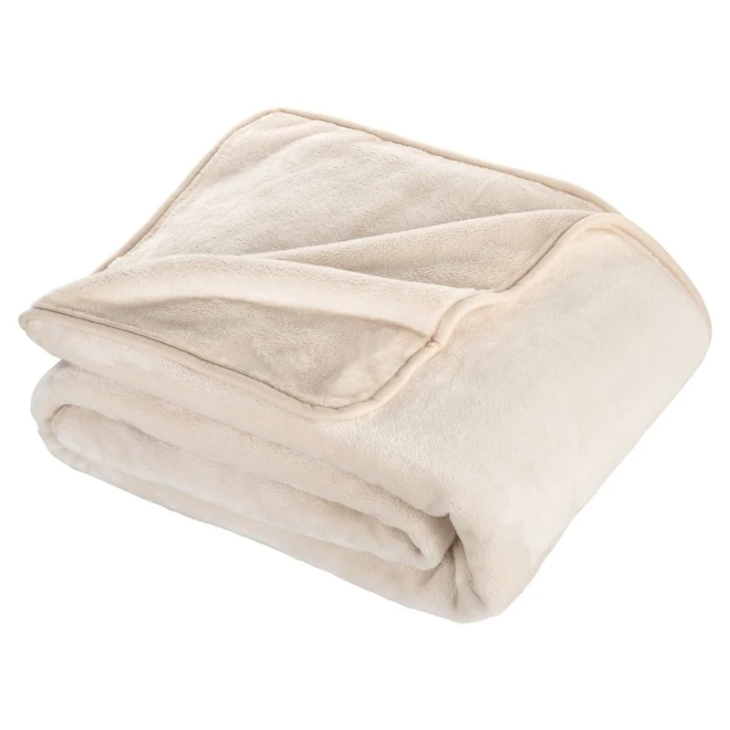 Kuscheldecke 150x200 cm Wohndecke 100% Polyester 500g/m² Flanell Moon Arktis