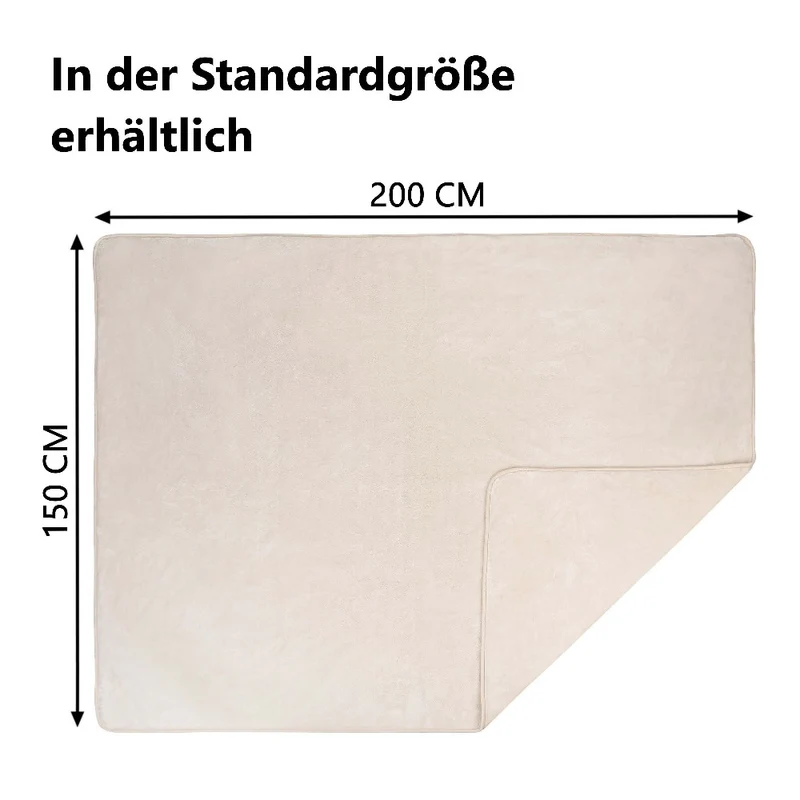 Kuscheldecke 150x200 cm Wohndecke 100% Polyester 500g/m² Flanell Moon Arktis