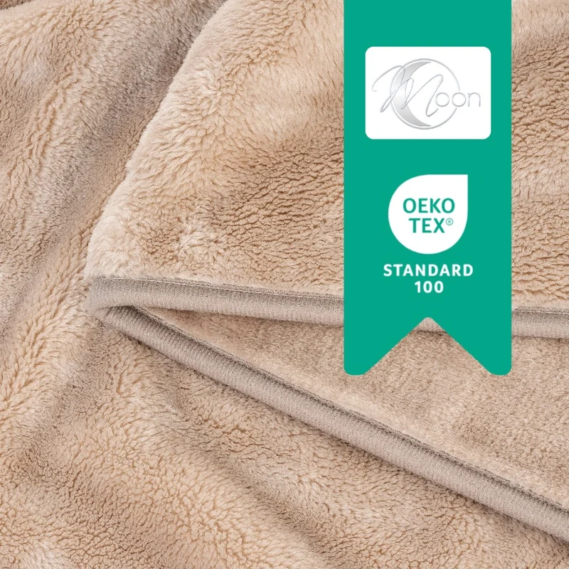 Kuscheldecke 150x200 cm Wohndecke 100% Polyester 500g/m² Flanell Moon Arktis