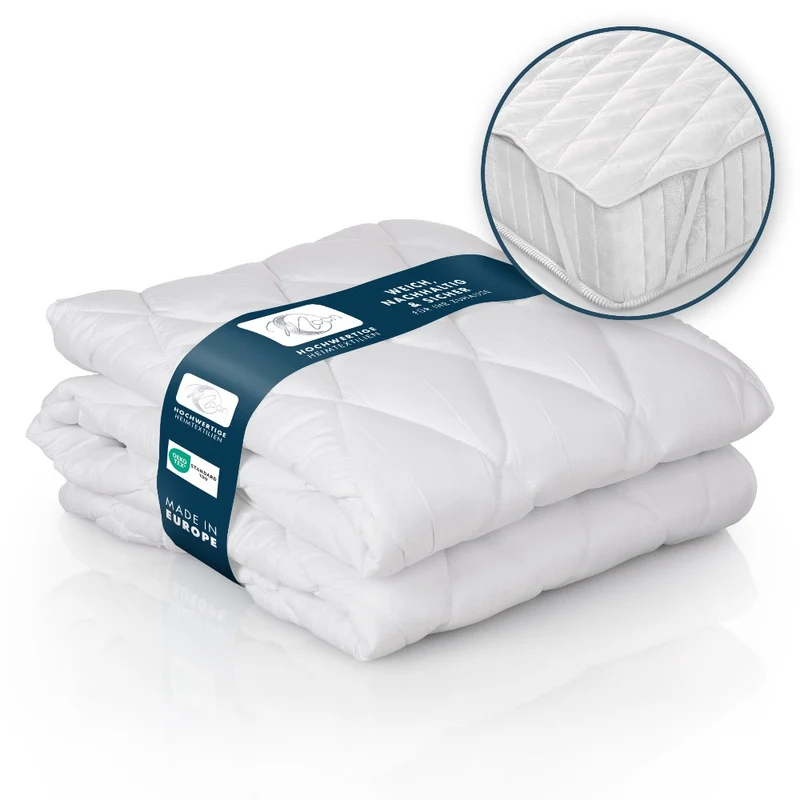 MOON Matratzenschoner mit elastischen Eckbändern 500g/m² Unterbett Karosteppung