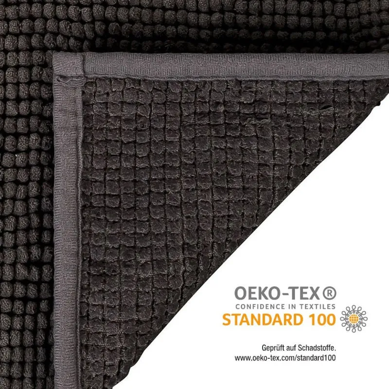 MOON - Badvorleger rutschfest aus 100% Polyester 50x70 60x100 70x120 Badematte Chenille - ca. 1600 g/m²