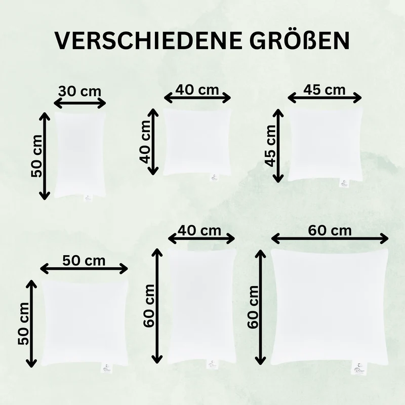 MOON 2er Pack Planet Füllkissen Innenkissen Sofakissen Recycelten Fasern extra fest