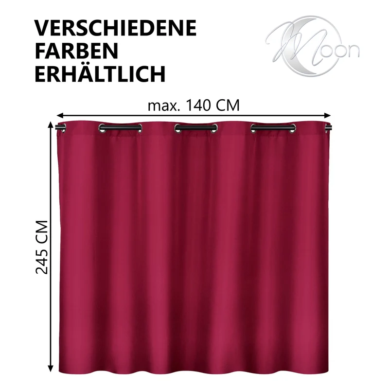 Moon Vorhang Ocean 70% Blickdicht Ösenvorhang 140x245cm verdunkelnd