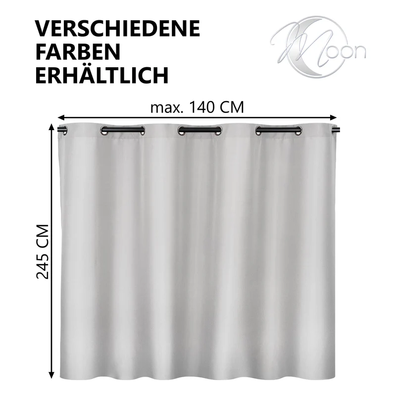 Moon Vorhang Ocean 70% Blickdicht Ösenvorhang 140x245cm verdunkelnd