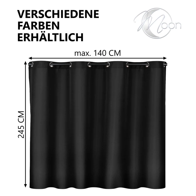 Moon Vorhang Ocean 70% Blickdicht Ösenvorhang 140x245cm verdunkelnd