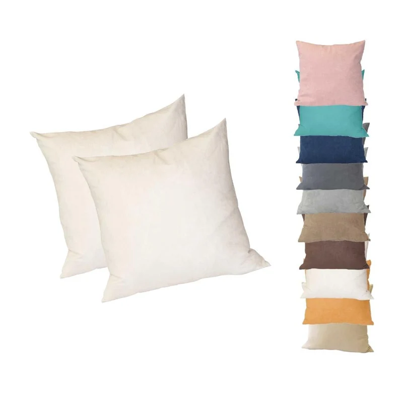 2er Pack Kissenhüllen 40x40, 50x50, 60x60 cm Reißverschluss Kissenbezüge MOON