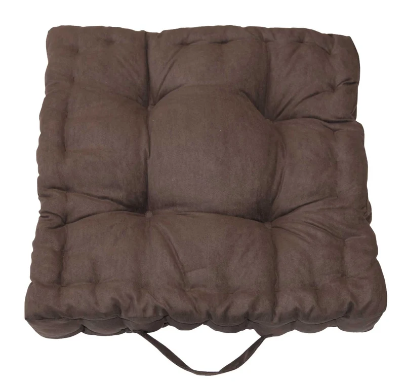 2er Pack Matratzenkissen Boxkissen 42x42x8 in edler Wildleder Optik Alcatraz