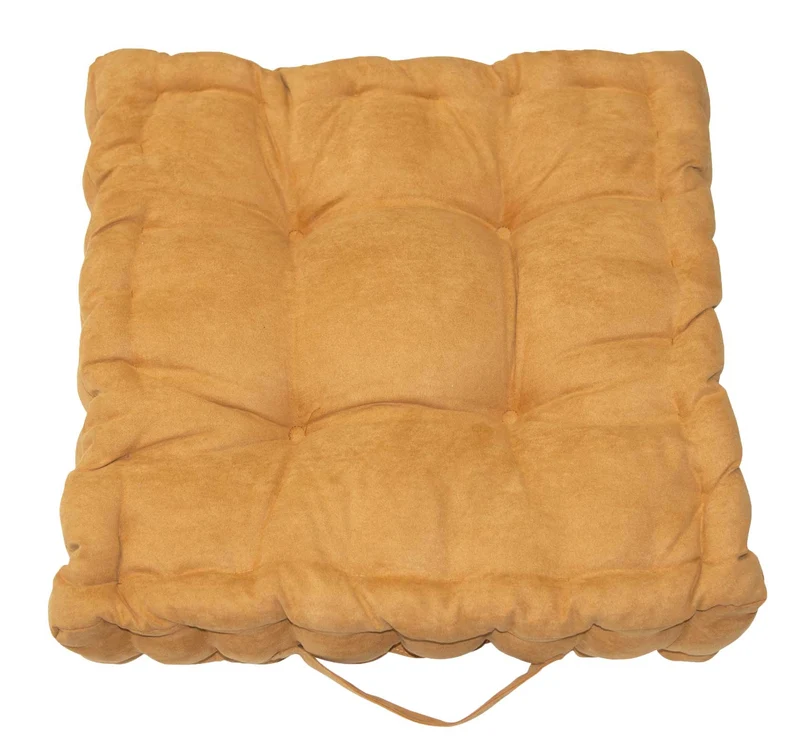 2er Pack Matratzenkissen Boxkissen 42x42x8 in edler Wildleder Optik Alcatraz