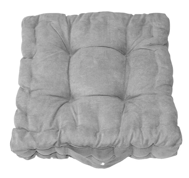 2er Pack Matratzenkissen Boxkissen 42x42x8 in edler Wildleder Optik Alcatraz