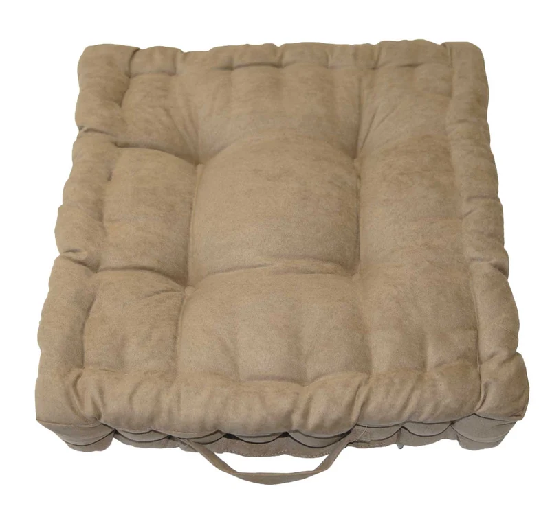 2er Pack Matratzenkissen Boxkissen 42x42x8 in edler Wildleder Optik Alcatraz