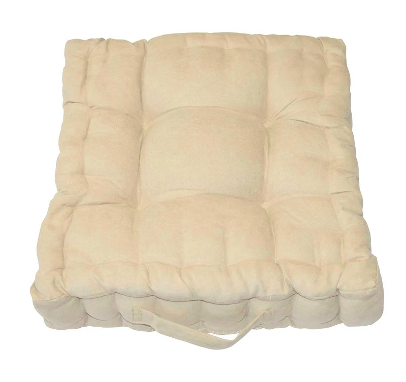 2er Pack Matratzenkissen Boxkissen 42x42x8 in edler Wildleder Optik Alcatraz