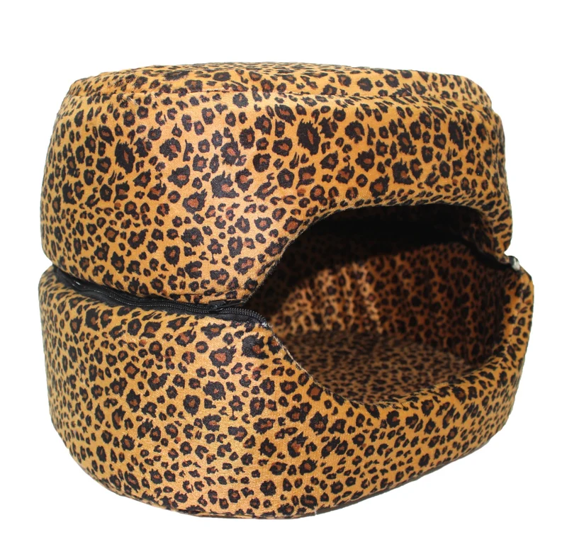 Empress Cat 3in1 Katzenhöhle Katzenbett Leopard Luxusbett 35x45 cm