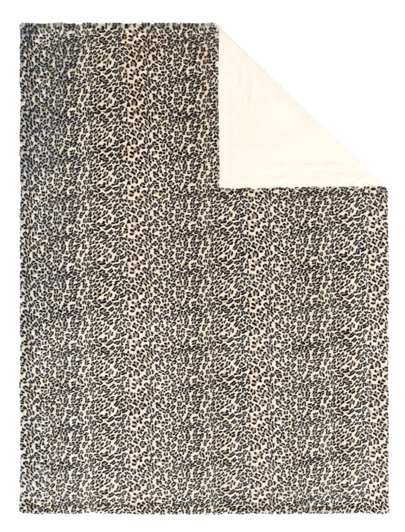 Wendedecke Kuscheldecke 150x200 Tierfelloptik Tiger oder Leopard