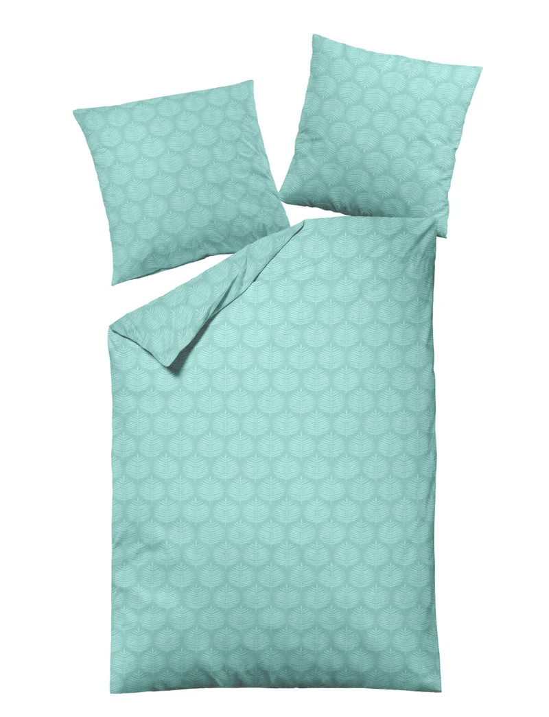 Dormisette Melange-Flanell-Bettwäsche 100% Baumwolle 1036-041 mint