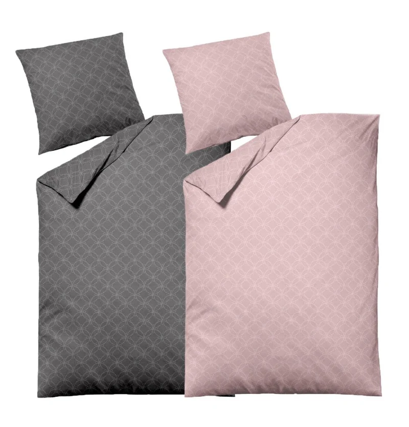 Bettwäsche 135x200 oder 155x220+80x80cm 100% Baumwolle Reißverschluss Dormisette