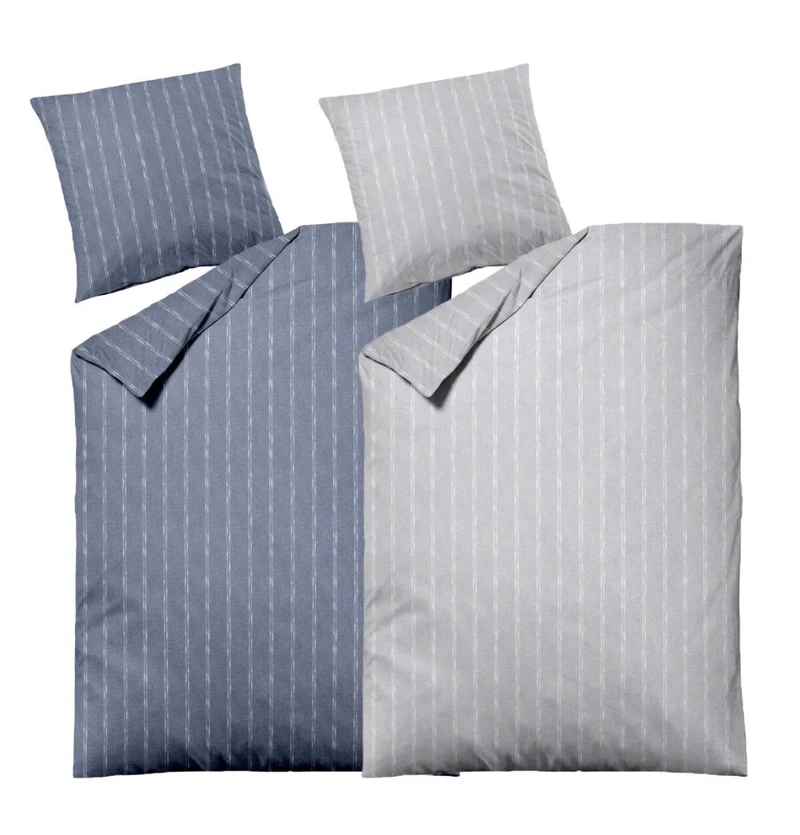Bettwäsche 135x200 oder 155x220+80x80cm 100% Baumwolle Reißverschluss Dormisette