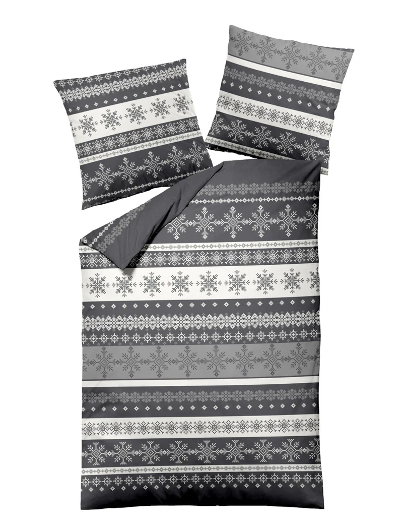 Dormisette Edelbiber Bettwäsche 100% Baumwolle 8142-091 grau