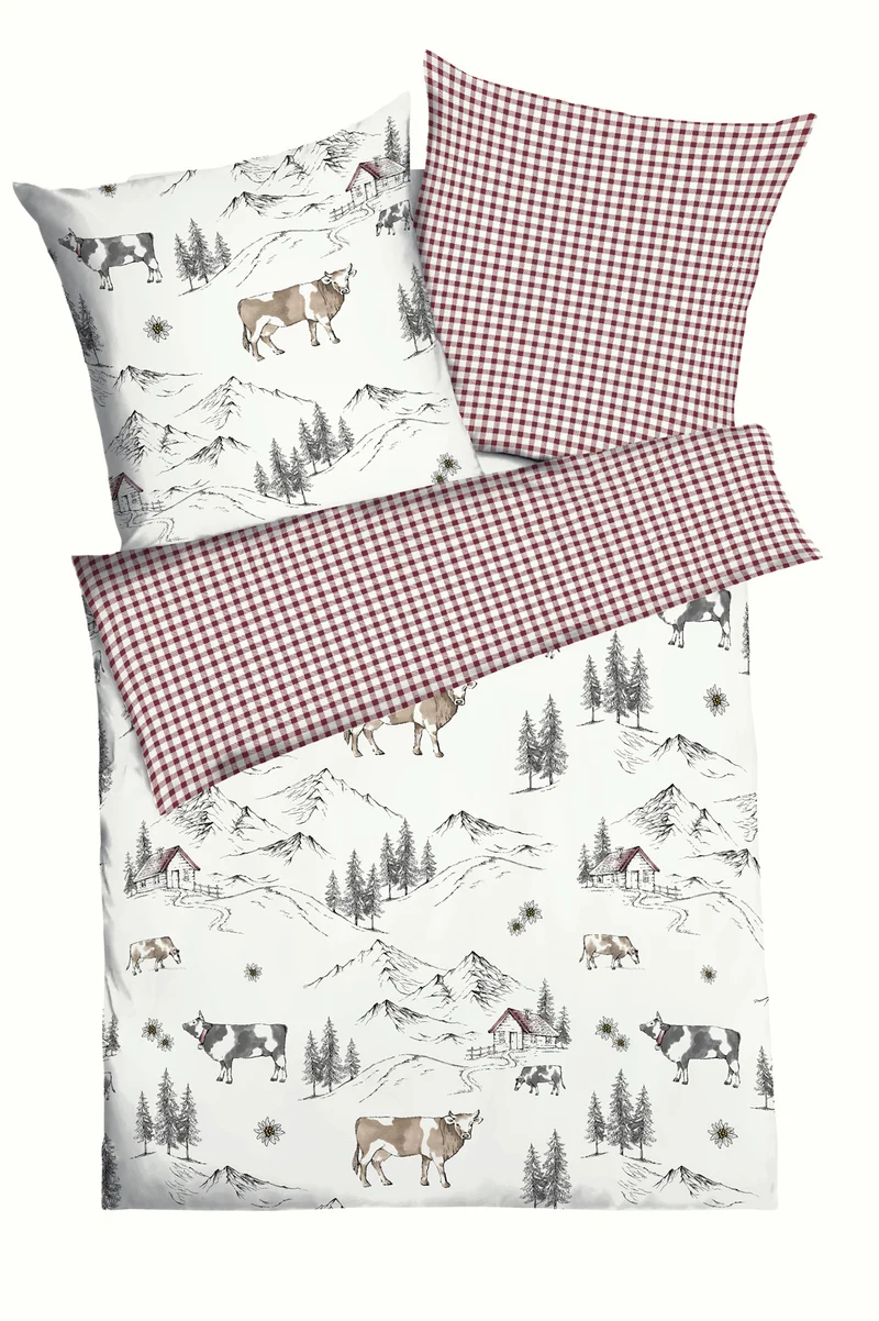 Kaeppel Feinbiber Bettwäsche 100% Baumwolle Allgäu 135x200 / 80x80