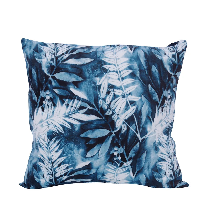 Kissenbezug 50x50 Kissenhülle Jungle Zierkissenbezug in samtiger Blätter-Optik
