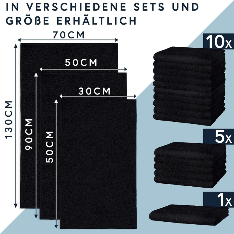 10er Pack Friseurtuch Handtücher Microfaser mit saugstarker Oberfläche Floringo