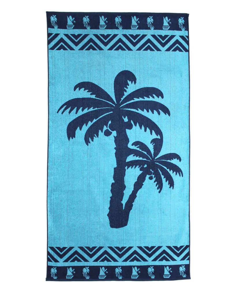P.K. Collection Strandtuch 90x165 cm Badetuch Strandlaken 100% Baumwolle Velours Frottee